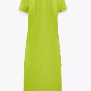 Buttoned Cut Out Dress Zara